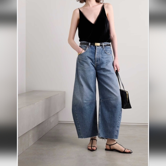 Zara Wide-Leg Jeans in Blue - Picture 1 of 7